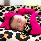Ruffled Bamboo Zippy Sleeper in Hottest Pink