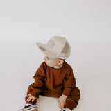 Organic Ribbed Set in Rust