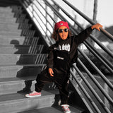 Relaxed Fit Hoodie in Rebel Bro x Live Fast Flames