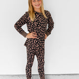 Bamboo Two Piece Set in Midnight Mocha Leopard