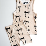 Tank + Biker Two Piece Set in Lana (Bows)