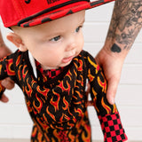 Bamboo Bandana Bib in Caliente