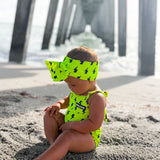 UPF50+ Swim Bow in Neon Electric Lime x Jagger
