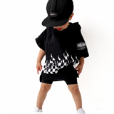 Bamboo Biker Shorts in Black
