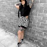Women's Cut Off Overalls in Vintage Venice