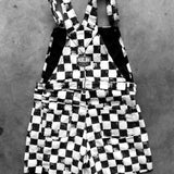 Women's Cut Off Overalls in Vintage Venice