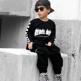 Long Sleeve Tee in Rebel Bro x Live Fast Flames