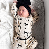 Organic Ribbed Set in Lana (Bows)