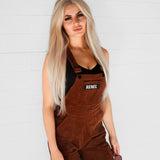 Women's Overall in Rust Corduroy