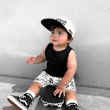Bamboo Biker Shorts in Urban Drip