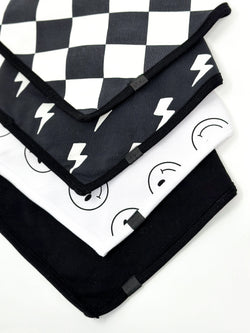 Image of Bamboo Bandana Bib (4 Pack) in Rebel Black - Rebel Bro