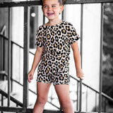 Biker Two Piece Set in Ava (Leopard)