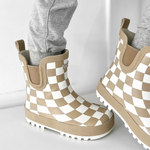 Holstyn Midi Boot in Salted Caramel Checkered (FINAL SALE) - Rebel Bro