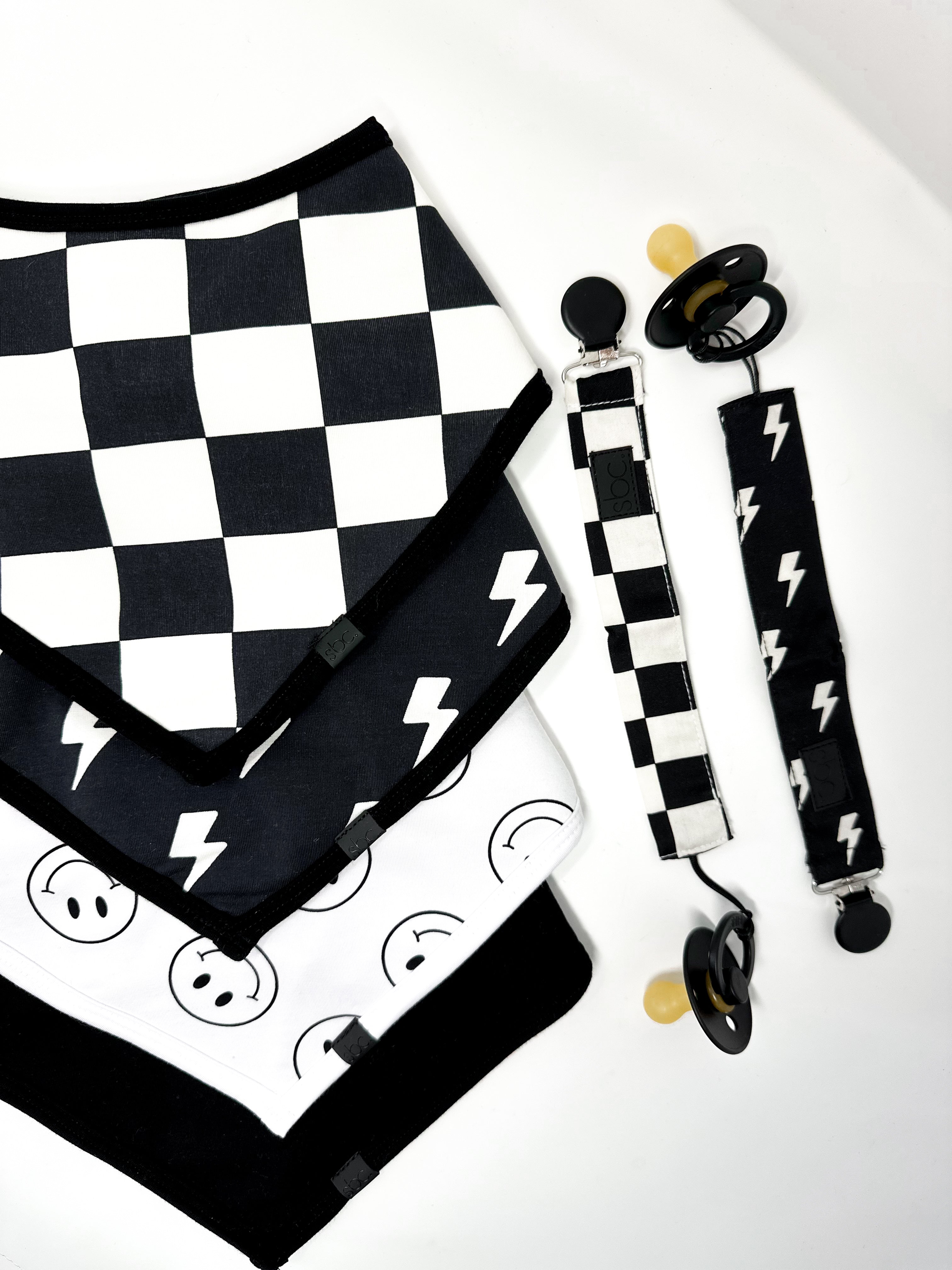 Bamboo Bandana Bib (4 Pack) in Rebel Black - Rebel Bro