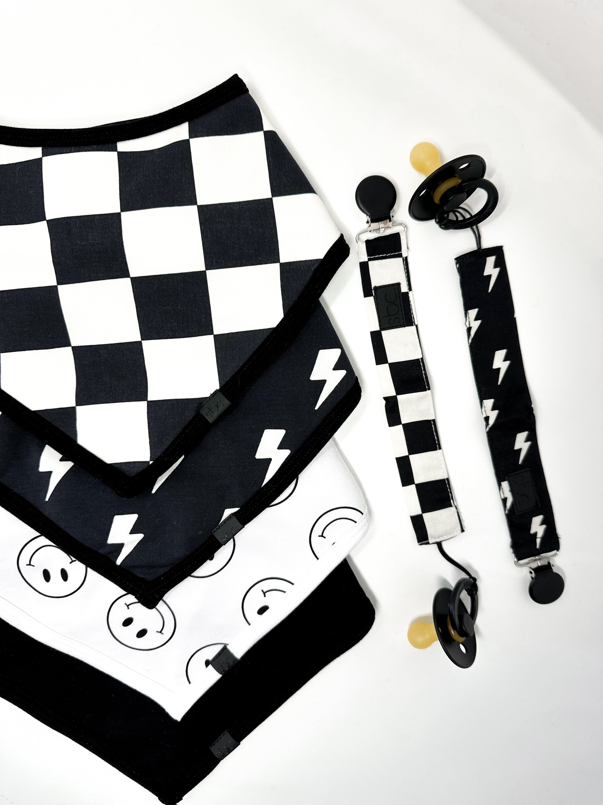 Bamboo Bandana Bib (4 Pack) in Rebel Black - Rebel Bro