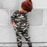 Organic Ribbed Set in Classic Camo