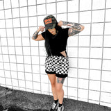 Women's Cut Off Overalls in Vintage Venice