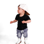 RB x LB The Core-Classic Midi Boot in White / Taupe - Rebel Bro