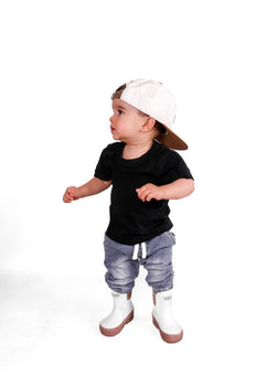 Image of The Core-Classic Midi Boot in White / Taupe