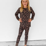 Bamboo Two Piece Set in Midnight Mocha Leopard