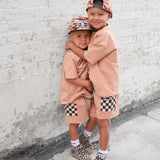 Everyday Cotton Shorts Set in Vintage Terracotta