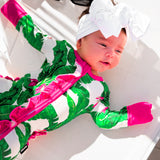Ruffled Bamboo Zippy Sleeper in Palm Paradise