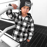 Hooded Flannel in Woodlands Haze