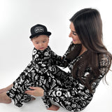 Women’s Bamboo Henley Two Piece Set in Warped Tour Midnight Edition
