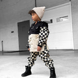 Pullover Windbreaker in Black/Oat