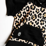 Short Sleeve Hoodie in Ava (Leopard)