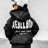 Live Fast Hydro Bomber Jacket in Black (FINAL SALE) - Rebel Bro