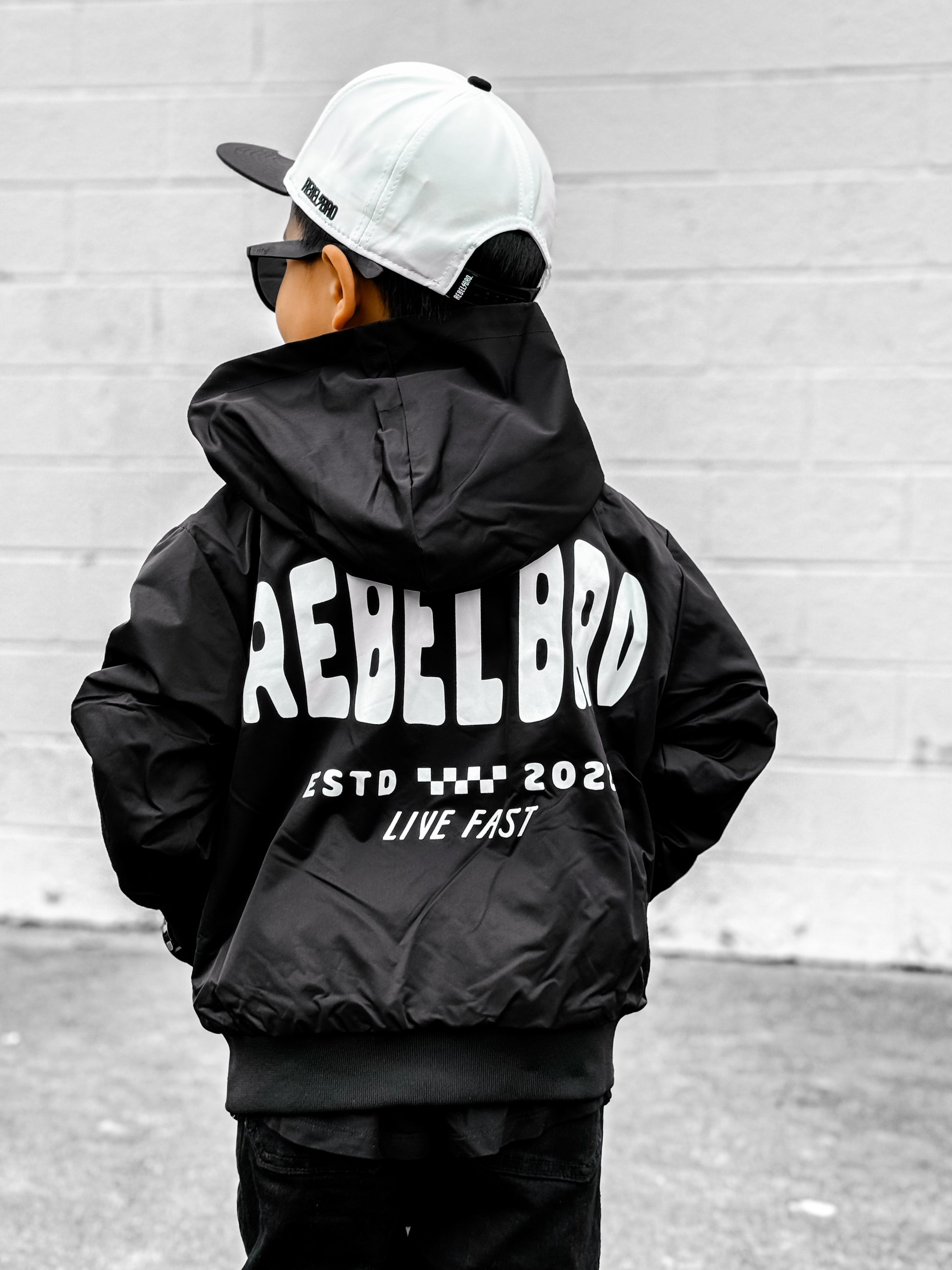 Live Fast Hydro Bomber Jacket in Black (FINAL SALE)