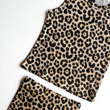 Tank + Biker Two Piece Set in Ava (Leopard)