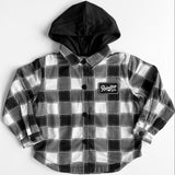 Hooded Flannel in Woodlands Haze