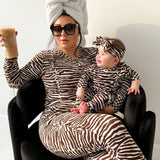 Women’s Bamboo Two Piece Set in Desert Zebra