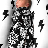 Bamboo Stretch Swaddle in Bad Boy [Midnight Edition]