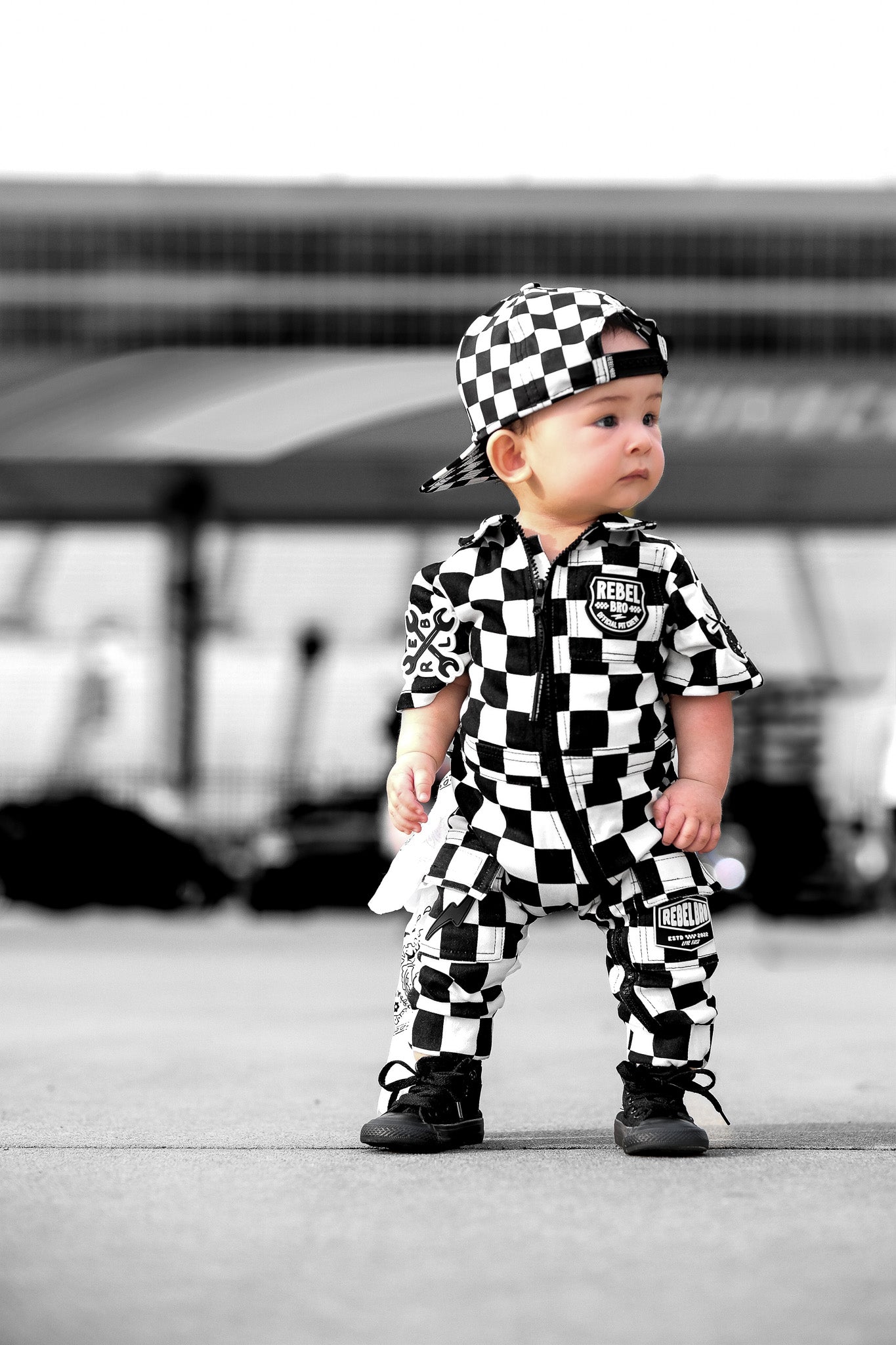 Pit Crew Romper in Venice - Rebel Bro