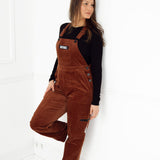 Women's Overall in Rust Corduroy