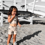Tank + Biker Two Piece Set in Lana (Bows)