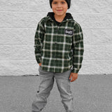Hooded Flannel in Woodlands Olive