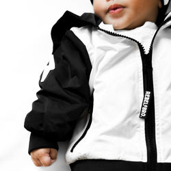 Image of Live Fast Hydro Bomber Jacket in Black/White (FINAL SALE)