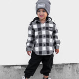 Hooded Flannel in Woodlands Haze