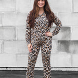 Women’s Bamboo Two Piece Set in Ava (Leopard)