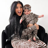 Women’s Bamboo Two Piece Set in Desert Zebra