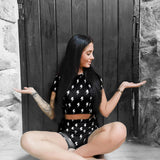 Women's Cropped Active Tee in Jagger