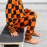 Bamboo Two Piece Set in Jack-O Lantern Checkered