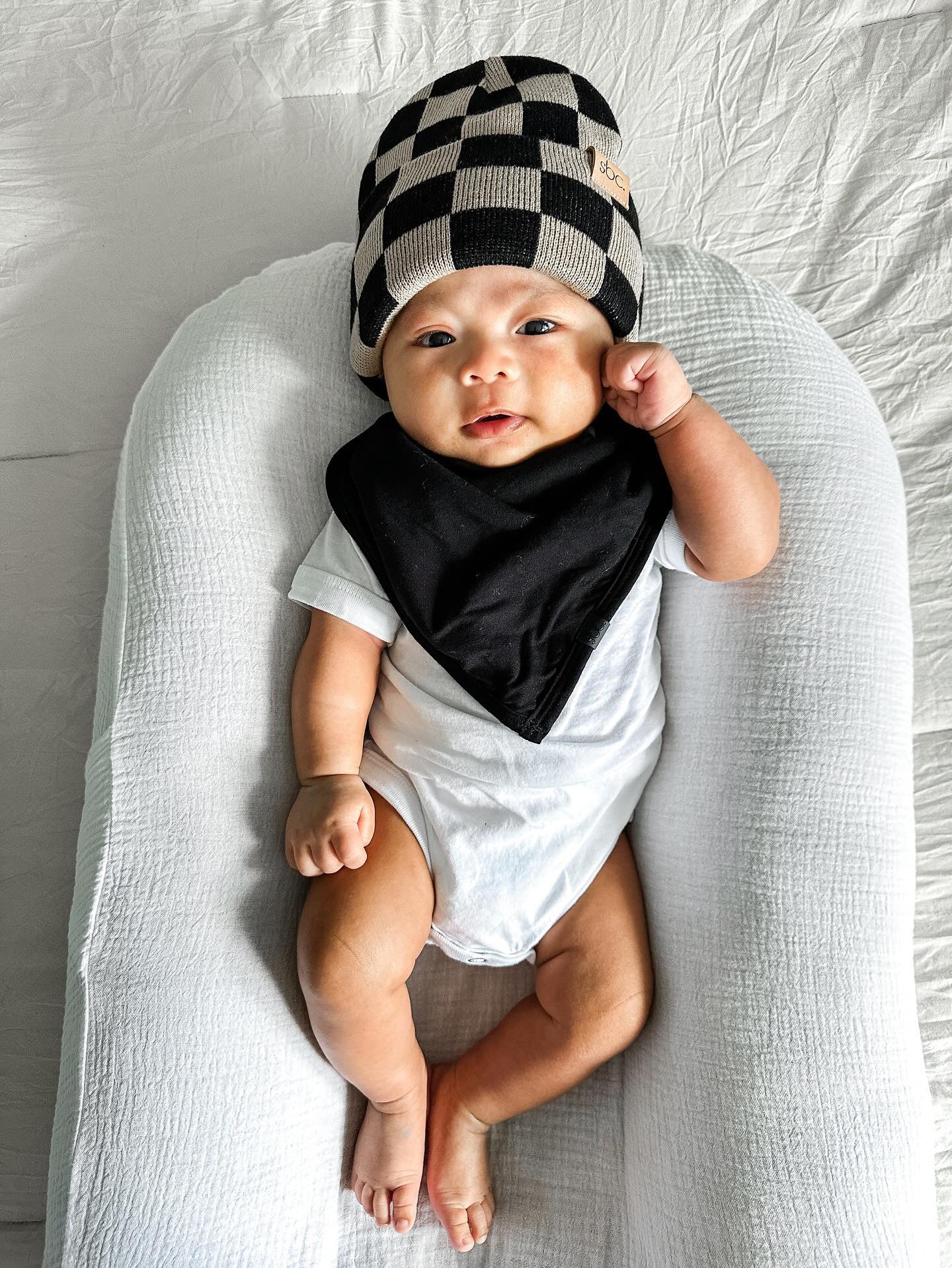 Bamboo Bandana Bib (4 Pack) in Rebel Black - Rebel Bro