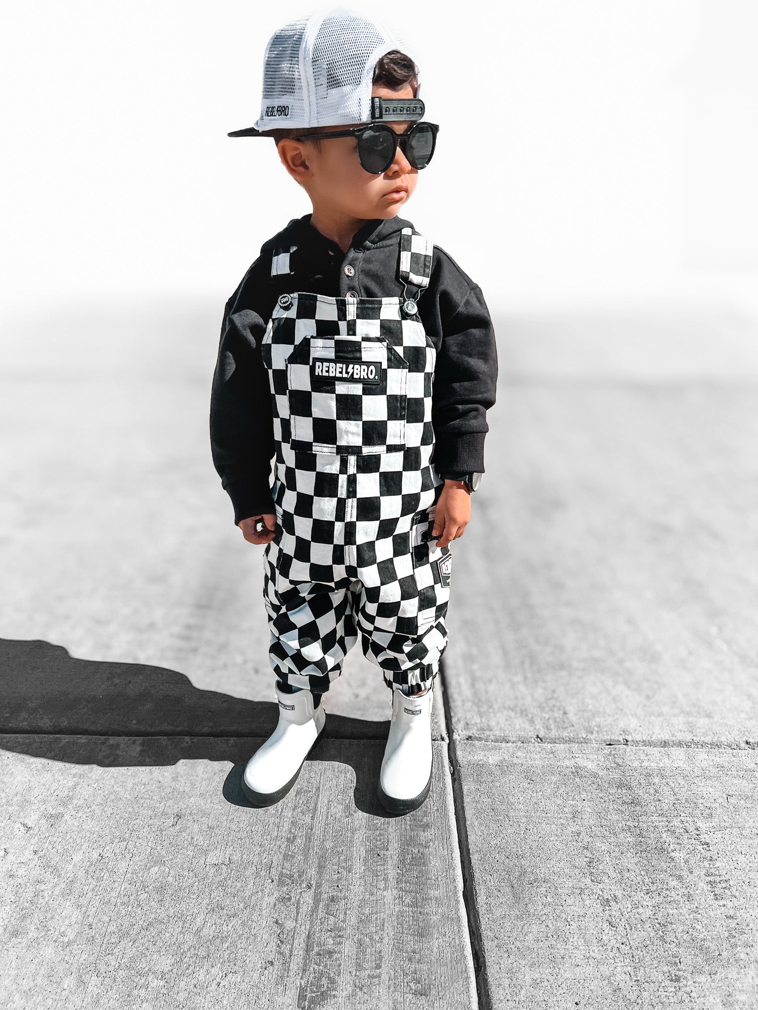 The Live Fast Checkered Overall in Venice