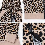 Women's Full Zip Hoodie in Ava (Leopard)