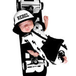 Hooded Rebel Short Sleeve Romper in Bowie - Rebel Bro